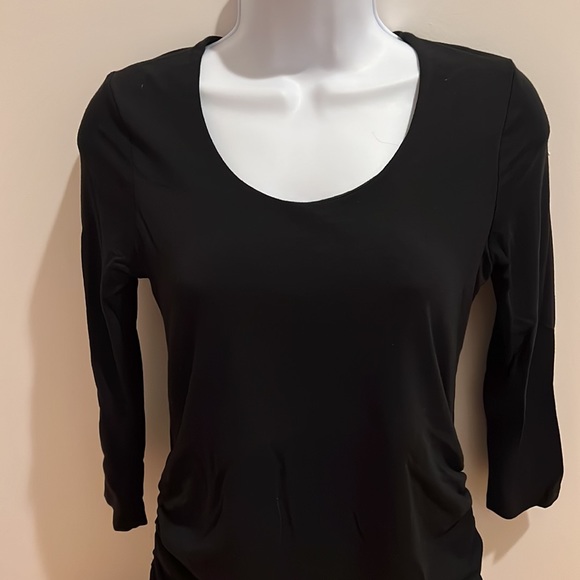A Pea in the Pod Maternity Black 3/4 Sleeve Top Size Small - Picture 5 of 9